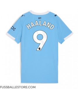 Günstige Manchester City Erling Haaland #9 Heimtrikot Damen 2025-26 Kurzarm